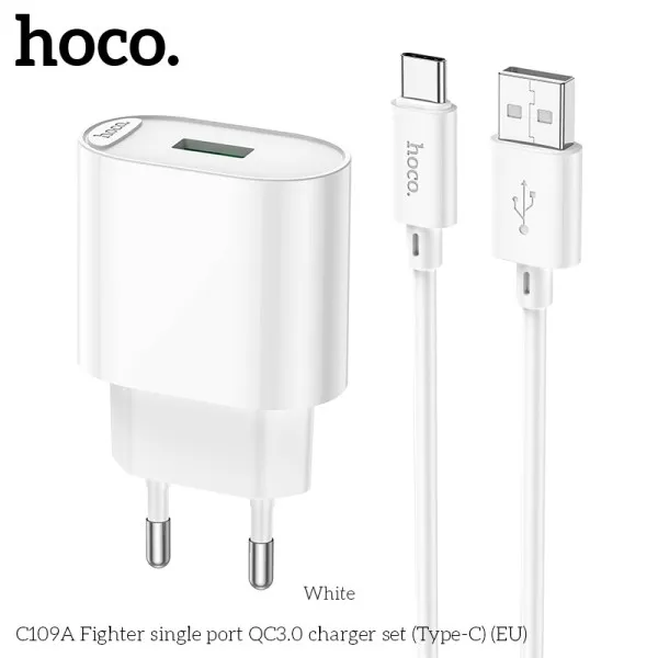 Chargeur Hoco C109A - QC3.0 18W Fast